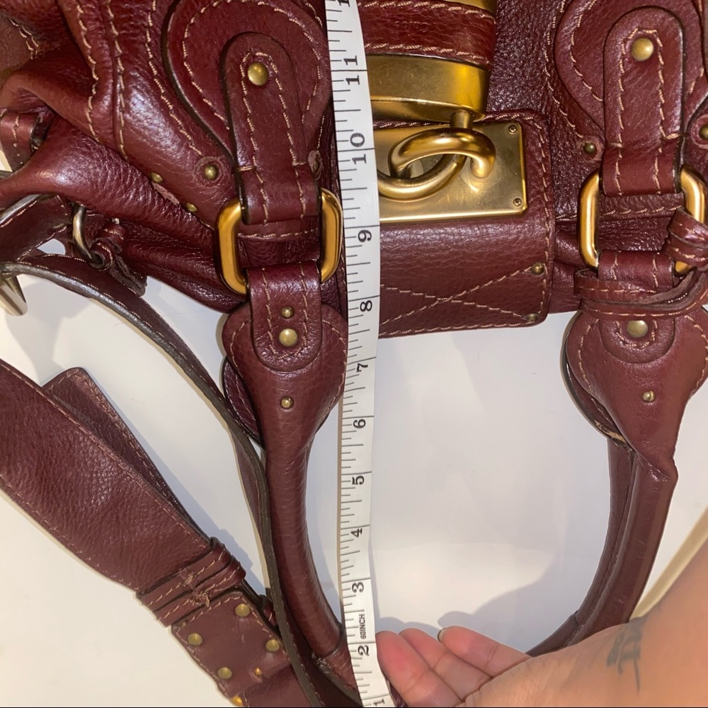 ๐SOLD๐ Chloe Paddington Leather Shoulder Bag in Burgundy - Picture 3 of 12